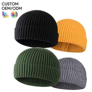 Mens rib knit <b>beanie</b> hat cotton textured style custom logo OEM ODM support for private label brands - Product Image 6