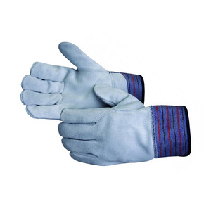 Gants de travail en cuir de vachette de qualité supérieure, résistants à l'abrasion, gants de travail canadiens robustes, gants de jardinage pour usage domestique - Product Image 1