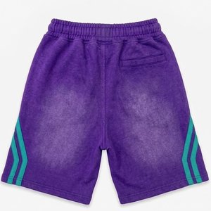 Conjuntos de Chándal Personalizados al por Mayor en Morado y Verde Azulado para Hombre, Sudaderas con Capucha y Pantalones Cortos, Ropa Deportiva Informal, Conjuntos Deportivos OEM ODM - Product Image 5
