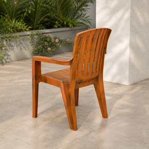 Fauteuil boule moderne fait main en plastique à rayures orthopédiques, bicolore, style antique, pour salle à manger, salon, chambre, bureau à domicile et usage extérieur - Product Image 3