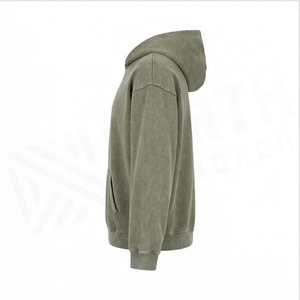 เสื้อฮู้ดดี้โอเวอร์ไซส์ทรงนอร์ธ แอพอร์ธ สำหรับผู้ชาย ผ้าฝ้ายเฟรนช์เทอร์รี่ ลุคสบายๆ ซักแล้ว มีกระเป๋าหน้า ทรงปกติ สไตล์ฤดูใบไม้ร่วง - Product Image 3