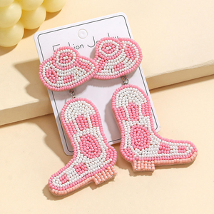 Pendientes de Mariposa Bohemios Hechos a Mano con Cuentas de Arroz y Estilo Vaquero Occidental Vintage para Regalo 2025 BY MULTI CRAFT - Product Image 6