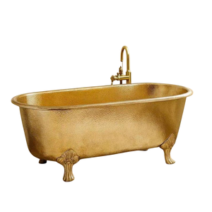 Bañera de Cobre de Diseño Increíble, Independiente, Ecológica, con Acabado Dorado, de Gran Tamaño, para Uso en el Baño - Product Image 1