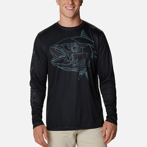 T-shirts de pêche unisexes personnalisés avec logo, UPF 50+, légers, respirants, coupe-vent, à manches longues et ventilés, vente en gros - Product Image 5
