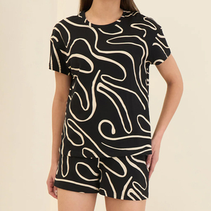 Último Diseño, Vestido de Dos Piezas con Cuello en V, Tela Jersey Transpirable, Nuevo Diseño, Traje Informal para Mujer, Conjuntos de Verano de Alta Calidad - Product Image 6