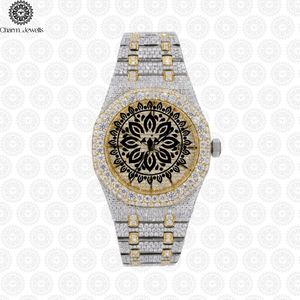 Montre Charm_Jewells en acier inoxydable avec diamants, cadran analogique tonneau, verre saphir, luxe, mode unisexe, fermoir pliant - Product Image 1