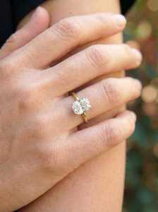 Luxury <b>Cushion</b> Cut Diamond Signet Charms Ring 2.02CT Lab Grown With 18K Solid Gold Fine Wedding Bridal Party Jewelry <b>For</b> Lovers - Product Image 3