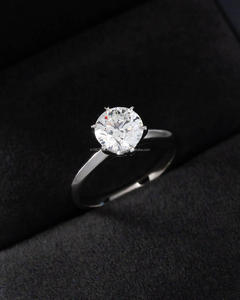 Igi/gia แล็บตัดเพชรวินเทจ14K สีเหลืองแหวนแต่งงาน/งานหมั้นใส่ได้ทั้งชายและหญิงสีขาวทองคุณภาพดีสำหรับงานปาร์ตี้ครบรอบ-คุ้มค่า - Product Image 1