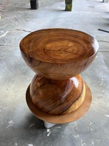 Banco Redondo Creativo Hecho a Mano Personalizado, Taburete Americano, Tronco de Madera de Cedro Macizo para Hotel, Modelo Tailandés - Product Image 3