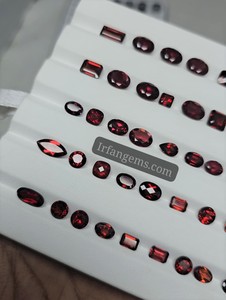 High Quality Red <b>Garnet</b> Faceted 100%Natural Red <b>Garnet</b> Crystal Jewelry Making Stone Red <b>Garnet</b> Cabochon Wholesale Price Lot - Product Image 1