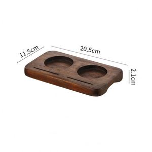 Bandeja de Madera de Nogal Personalizada para Restaurantes, Exposiciones, Degustaciones, Cafeterías, Bebidas, Té, Soporte para 2/3 Tazas de Café, Plato para Bebidas - Product Image 3
