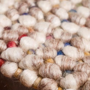 Tapis en laine fait main, motif galets tricotés épais, tapis de sol moderne et doux pour salon, chambre et décoration intérieure - Product Image 2