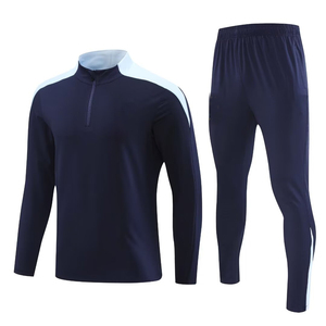 Ensemble de survêtement de football teint en pièce de haute qualité pour l'automne, respirant, pour l'entraînement et le jogging, avec logo personnalisé, léger, pour hommes - Product Image 3