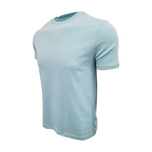 T-shirt Homme Vert Forêt Col Rond Manches Courtes 100% Coton Doux Uni Coupe Slim Décontracté Vente en Gros - Product Image 5