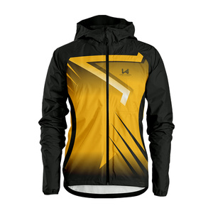 Premium Sublimated Hooded Nylon Coated Zip Up Windbreaker <b>Jacket</b> Recycled Polyester Outdoor Running Sports Wear - Product Image 2