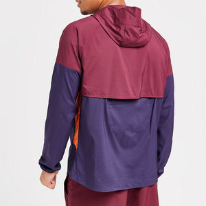 Latest Fashion High Quality Customize Men Nylon Sweatpants and Zip up Hoodie Set Multiple Color Stacked Breathable Windbreaker - Product Image 2