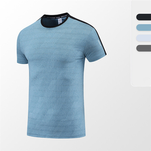 Camiseta Deportiva Personalizada de Alta Calidad para Hombre, 90% Poliéster, 10% Elastano, Cuello Redondo, Transpirable, para Correr - Product Image 3