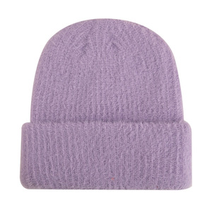 หมวกบีนนี่ขนโมแฮร์พิมพ์ลายโลโก้คุณภาพสูง แบบกำหนดเอง สำหรับฤดูหนาว แบบพับขอบได้ ใช้ได้ทั้งชายและหญิง ลายการ์ตูน ลายสก็อต ราคาประหยัด - Product Image 3