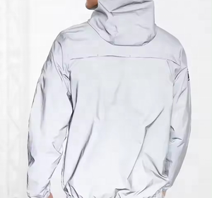 <b>Men's</b> Quarter-<b>Zip</b> Windproof Blouson <b>Jacket</b> Casual Autumn Wear Polyester Material Regular Fit Solid Color - Product Image 2