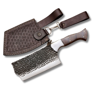 Couteau de cuisine personnalisé à lame en acier au carbone, manche en bois, ambidextre, compatible lave-vaisselle, multi-usages, pour le bricolage - Product Image 1