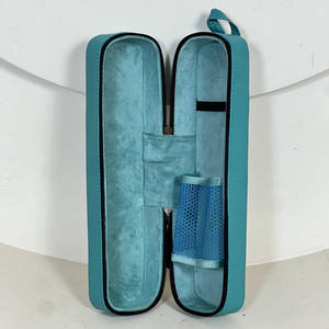 Soporte para rizador de pelo de cuero repujado floral occidental 777 Lucky Design, resistente al calor, para plancha de pelo, estuche de viaje - Product Image 6