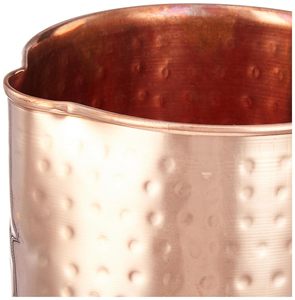 Ensemble de carafes à eau en cuivre pur personnalisables Antique Creations avec couvercle à ouverture par pression, anti-fuite, design luxueux, cadeau pour la maison, les mariages, les sports - Product Image 3