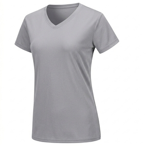 High Quality Wicking Women's Cotton Crop <b>T</b> <b>Shirt</b> Breathable Quick Dry Short Sleeve Casual Tee Crew Neck Summer Gym Top - Product Image 2