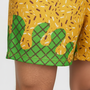 กางเกงขาสั้นตาข่ายระบายอากาศแห้งเร็ว 5 นิ้ว ลายไอศกรีมคุกกี้แบบอเมริกัน สำหรับออกกำลังกาย เล่นเบสบอล หรือใส่ลำลองสำหรับผู้ชาย ขนาด 7 นิ้ว - Product Image 5