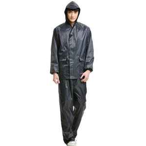Men's Waterproof Rain Suit Hooded PVC <b>Raincoat</b> With Pants Outdoor Camping Wear Casual Adult Single-person RAINWEAR - Product Image 3