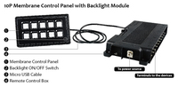 YIS-panel de Interruptor táctil marino avanzado, de 24v y 12v dispositivo Ultra compacto con caja de control de relé, módulo de retroiluminación táctil de membrana de 10 entradas