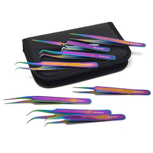 Pinzas para Cejas con Punta Inclinada, Kit Ecológico Reutilizable para Salón de Belleza, Marca Privada, Nuevo, Acero Inoxidable con Recubrimiento en Polvo - Product Image 1