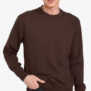 Sweat-shirt à col rond doublé pour homme, coupe oversize, avec design imprimé personnalisé, manches longues, en molleton de coton, vente en gros - Product Image 2