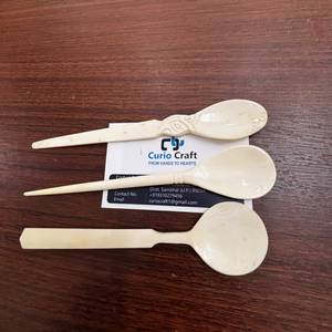 Cuchara de Té Artesanal de Hueso de Búfalo, Vajilla Hecha a Mano, Cuchara de Hueso de Búfalo de Lujo para Uso en Restaurantes y Hoteles - Product Image 4