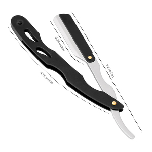 Meilleur choix : Rasoir de coiffure à bord tranchant, design pliable pour les professionnels de salon, pour le nettoyage de la barbe et le rasage - Product Image 2