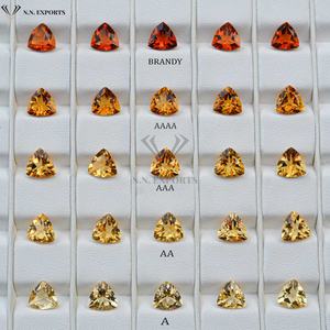 7mm AAA naturel Citrine à facettes trillion coupe lâche guérison pierre précieuse en vrac poli pierre précieuse novembre pierre de naissance bijoux pour les femmes - Product Image 1