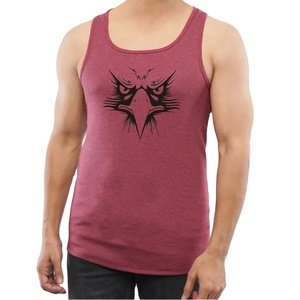 Custom Gym Fitness Training <b>Men</b> Tank Top for <b>Men</b> Cotton Recycled Polyester Sweat-wicking Color Block <b>Singlets</b> - Product Image 1