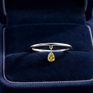 <b>925</b> <b>Silver</b> Jewelry Moissanite Pear Cut Water Tear Drop Gold <b>Ring</b> for Women - Product Image 4