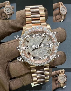 Reloj de Lujo para Hombre con Esfera de Acero Inoxidable y Moissanita de Alta Calidad, Estilo Hip-Hop, VVS, Brillante, Completamente Diamatado, Resistente al Agua 10 Bar, Sin Cierre - Product Image 2