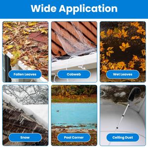 10.5FT <b>Telescoping</b> Handle Rain Gutter Cleaner Tool Extendable Gutter Cleaning <b>Brush</b> From Ground 2 Safety Gloves Product Category - Product Image 5