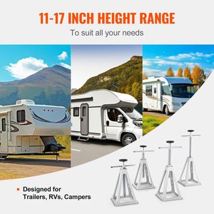 Set di 4 Stabilizzatori in Alluminio per Camper, Accessori Esterni per Livellare Roulotte e Camper, Supporto a Vite Singola - Product Image 4