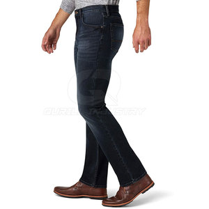 Pantalones Vaqueros Clásicos para Hombre, Corte Slim Fit Recto, Casuales, Ligeros, Tejido de Mezcla de Algodón Suave, Cintura Cómoda, Uso Diario Moderno - Product Image 4
