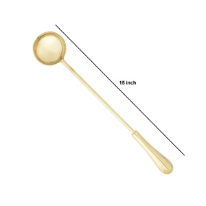 Gold Stainless Steel Heat Resistant Customized Ladle <b>Spoon</b> 15 Inch Long Handle <b>Serving</b> <b>Spoon</b> for Party Soup Stew Kitchen Dining - Product Image 1