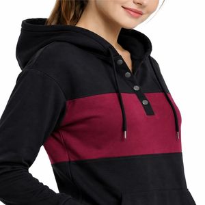 Sudadera con Capucha Larga de Forro Polar para Mujer, Estilo Casual, Cómoda, para Uso Diario, Cálida, con Costuras Duraderas - Product Image 3