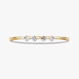 Moissanite Diamond <b>Bracelet</b> for Women and Men, Mix Cut Diamond <b>Bracelet</b> For Wedding, Yellow Gold moissanite <b>Bracelet</b> - Product Image 1
