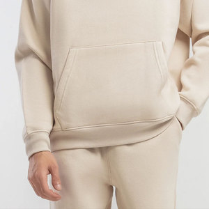 Conjunto Deportivo Informal para Hombre, Color Beige, con Capucha, Pantalones Largos y Sudadera con Logotipo Frontal, Corte Regular, 100% Algodón, para Invierno - Product Image 6