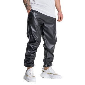OEM Custom Logo Loose Fit Leather <b>Pants</b> Custom Wholesales High Quality Leather Men Jogger <b>Pants</b> - Product Image 1