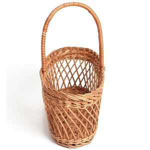 Nueva Cesta de Mimbre y Ratán Hecha a Mano con Asa, Cesta Ovalada para Almacenamiento de Frutas, Pan, Picnic y Decoración del Hogar - Product Image 4