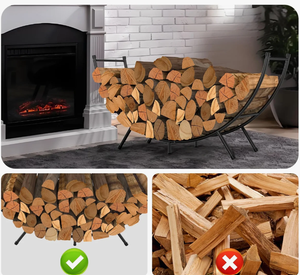 Support à bois de chauffage robuste pour intérieur et extérieur, support à bûches en acier tubulaire, support pour terrasse et foyer, fabrication sur mesure - Product Image 6