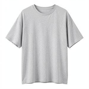 T-shirt classique OEM à manches courtes et col rond, coupe ajustée, décontracté pour homme, haute qualité, 100 % coton, couleur unie, toutes saisons - Product Image 4