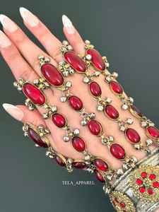 Bracelet artisanal de haute qualité, personnalisé, style afghan vintage, plaqué argent, ensemble de bijoux pour mariage - Product Image 6